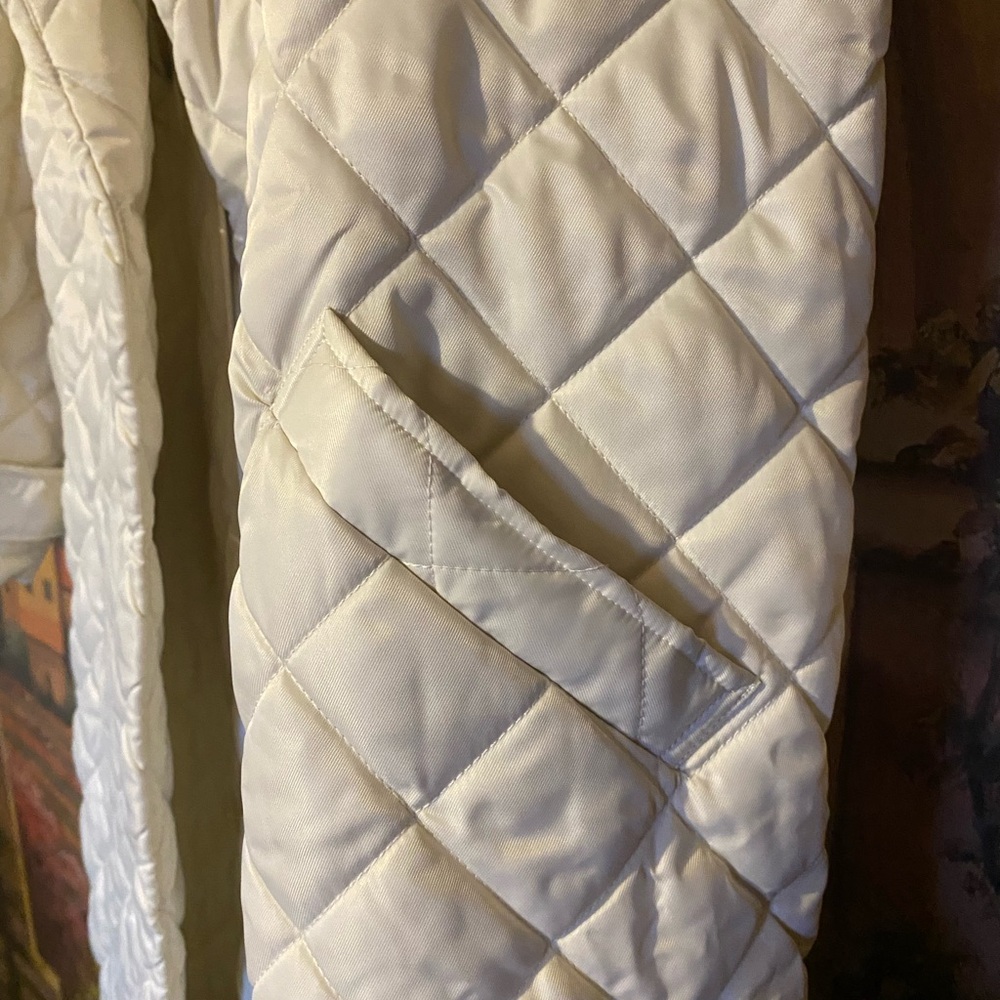 Rebecca Minkoff White Quilted Puffer Trench Coat - Picture 8 of 11